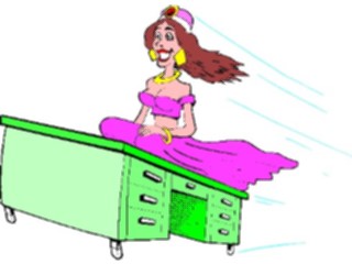 Sticker Custom Preview Image #039259 Business Office Cartoons Flying Desk Geenie1