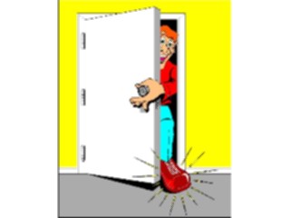 Sticker Custom Preview Image #039264 Business Office Cartoons Footinthe Door1