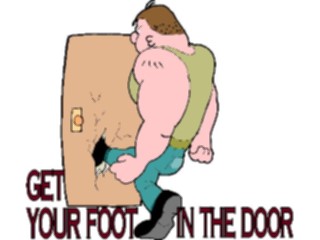Sticker Custom Preview Image #039265 Business Office Cartoons Footinthe Door2