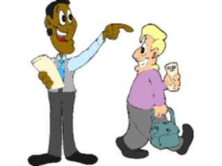 Sticker Custom Preview Image #039280 Business Office Cartoons Giving Directions1