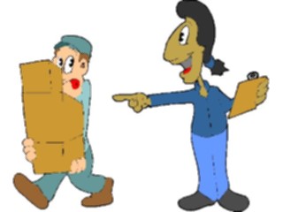 Sticker Custom Preview Image #039281 Business Office Cartoons Giving Directions2