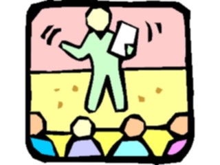 Sticker Custom Preview Image #039284 Business Office Cartoons Giving Speech3