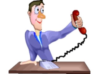 Sticker Custom Preview Image #039308 Business Office Cartoons Handing Phone