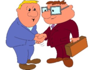 Sticker Custom Preview Image #039312 Business Office Cartoons Handshake02