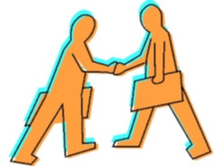 Sticker Custom Preview Image #039330 Business Office Cartoons Handshake20