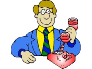 Sticker Custom Preview Image #039335 Business Office Cartoons Happy Caller