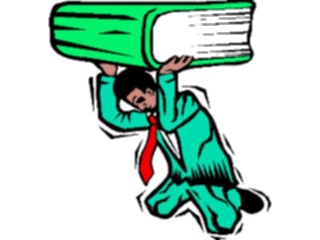 Sticker Custom Preview Image #039337 Business Office Cartoons Heavy Book