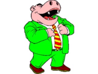Sticker Custom Preview Image #039345 Business Office Cartoons Hippoman Laughing