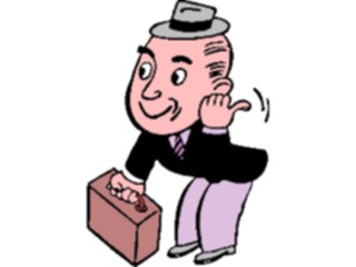 Sticker Custom Preview Image #039347 Business Office Cartoons Hitchhikingto Work