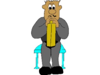 Sticker Custom Preview Image #039350 Business Office Cartoons Holding Briefcase Awake