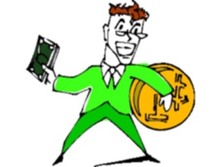Sticker Custom Preview Image #039354 Business Office Cartoons Holding Money1