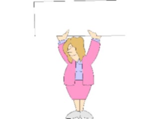 Sticker Custom Preview Image #039358 Business Office Cartoons Holding Sign2