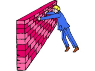 Sticker Custom Preview Image #039362 Business Office Cartoons Holding Upthe Wall