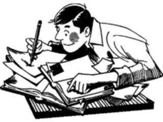 Sticker Custom Preview Image #039532 Business Office Cartoons Man Doing Paperwork