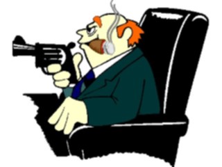 Sticker Custom Preview Image #039564 Business Office Cartoons Manwith Gun