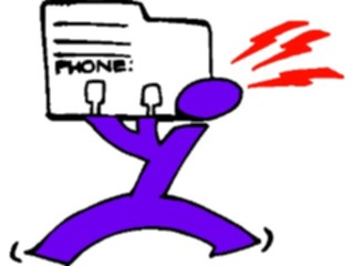 Sticker Custom Preview Image #039839 Business Office Cartoons Phone Number Man