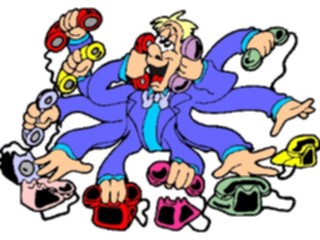 Sticker Custom Preview Image #039843 Business Office Cartoons Phone Stress