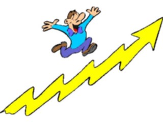 Sticker Custom Preview Image #039939 Business Office Cartoons Profits Rising3