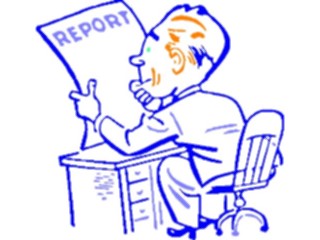 Sticker Custom Preview Image #039988 Business Office Cartoons Reading Report1