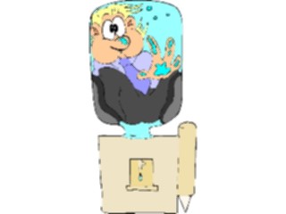Sticker Custom Preview Image #040161 Business Office Cartoons Stuckin Water Cooler