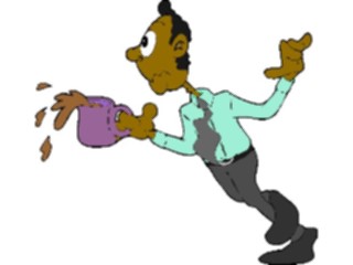 Sticker Custom Preview Image #040163 Business Office Cartoons Stumblingwith Coffee