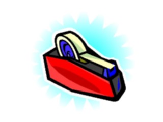 Sticker Custom Preview Image #040199 Business Office Cartoons Tape Dispenser3