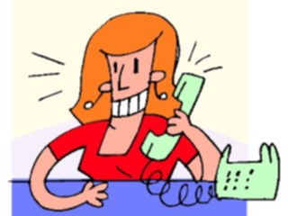 Sticker Custom Preview Image #040207 Business Office Cartoons Telemarketing2