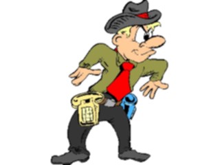 Sticker Custom Preview Image #040208 Business Office Cartoons Telephone Belt