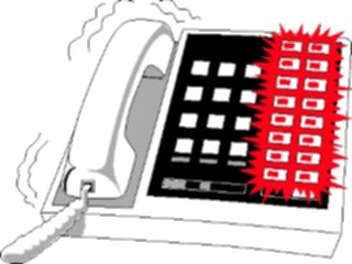 Sticker Custom Preview Image #040209 Business Office Cartoons Telephone Busy