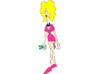 Sticker Custom Preview Image #040215 Business Office Cartoons Thin Lady