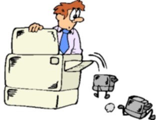 Sticker Custom Preview Image #040253 Business Office Cartoons Toner Running