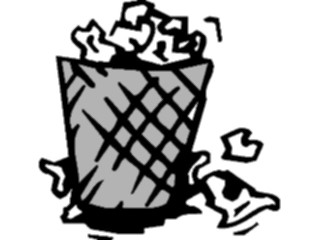 Sticker Custom Preview Image #040256 Business Office Cartoons Trash Can1