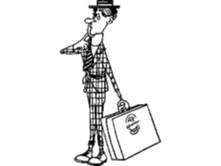 Sticker Custom Preview Image #040259 Business Office Cartoons Traveling Salesman