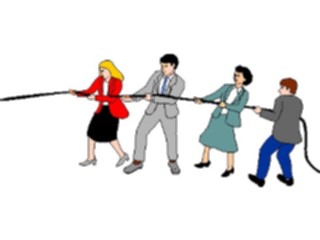 Sticker Custom Preview Image #040262 Business Office Cartoons Tugof War