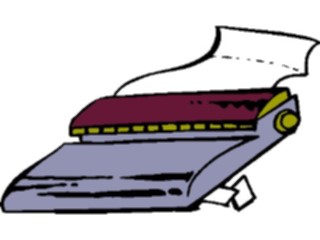 Sticker Custom Preview Image #040272 Business Office Cartoons Typewriter07