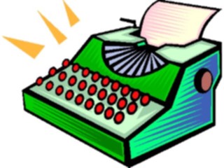 Sticker Custom Preview Image #040273 Business Office Cartoons Typewriter08