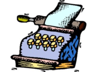 Sticker Custom Preview Image #040275 Business Office Cartoons Typewriter10