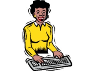 Sticker Custom Preview Image #040277 Business Office Cartoons Typingon Keyboard