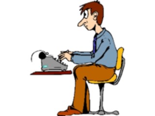 Sticker Custom Preview Image #040278 Business Office Cartoons Typist1