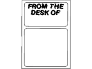Sticker Custom Preview Image #040485 Business Office Documents Memo From The Desk Of1