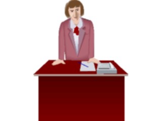 Sticker Custom Preview Image #040957 Business Office People Businesswomanat Desk1
