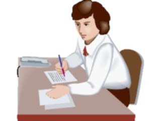 Sticker Custom Preview Image #040958 Business Office People Businesswomanat Desk2
