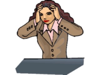 Sticker Custom Preview Image #040963 Business Office People Businesswoman Stressed