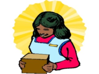 Sticker Custom Preview Image #040972 Business Office People Clerk1