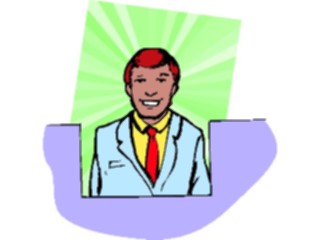 Sticker Custom Preview Image #040973 Business Office People Clerk2
