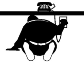 Sticker Custom Preview Image #040982 Business Office People Connecting Telephone Line