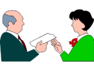 Sticker Custom Preview Image #041002 Business Office People Handing Paper2