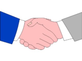 Sticker Custom Preview Image #041003 Business Office People Handshake1