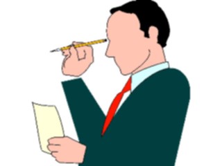 Sticker Custom Preview Image #041066 Business Office People Man Thinking1