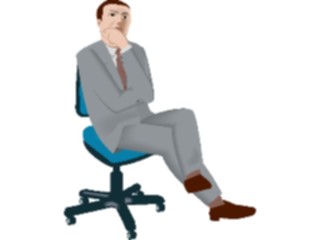 Sticker Custom Preview Image #041067 Business Office People Man Thinking2
